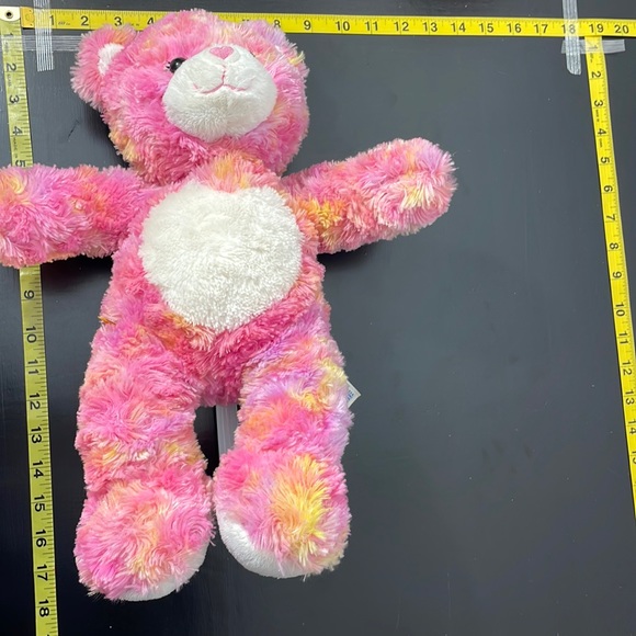 Build A Bear Endless Hugs Bright Pink Yellow Tie Dye Stuffed Animal Toy BAB 17" - Picture 10 of 13